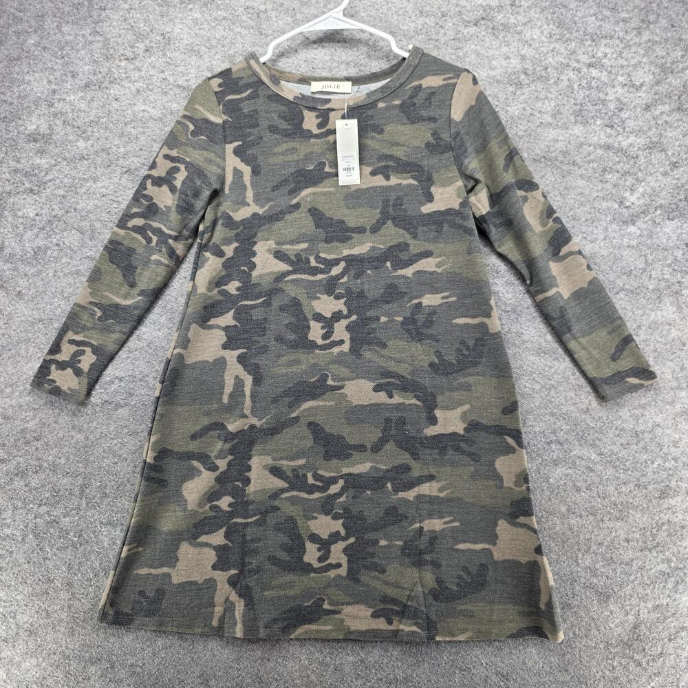 Jolie Dress Womens 14 Camouflage Long Sleeve Olive Camo Tunic Francesca's USA